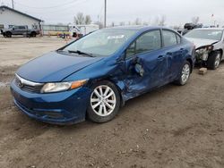 Honda salvage cars for sale: 2012 Honda Civic EX