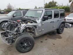 Salvage cars for sale at San Martin, CA auction: 2020 Jeep Wrangler Unlimited Sport