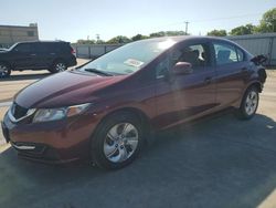 Salvage cars for sale at Wilmer, TX auction: 2013 Honda Civic LX