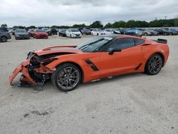 Salvage cars for sale at San Antonio, TX auction: 2019 Chevrolet Corvette Grand Sport 2LT