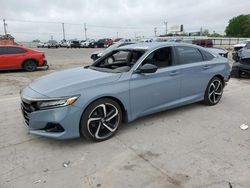 Salvage cars for sale at Oklahoma City, OK auction: 2022 Honda Accord Sport