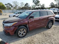 Salvage cars for sale from Copart Hampton, VA: 2015 Toyota Highlander XLE