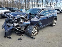 Salvage cars for sale at East Granby, CT auction: 2016 Jeep Cherokee Limited