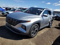 Salvage cars for sale at Brighton, CO auction: 2022 Hyundai Tucson Limited