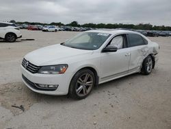 Salvage cars for sale at San Antonio, TX auction: 2013 Volkswagen Passat SEL