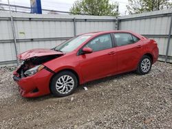 Salvage cars for sale from Copart Walton, KY: 2017 Toyota Corolla L