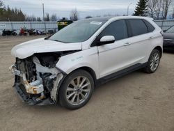 Ford Edge Titanium salvage cars for sale: 2017 Ford Edge Titanium