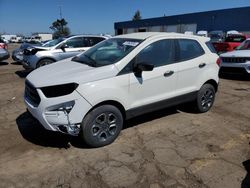 Salvage cars for sale at Woodhaven, MI auction: 2020 Ford Ecosport S