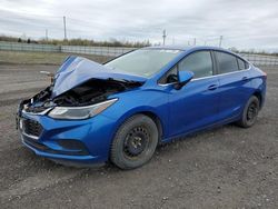 Salvage cars for sale from Copart Ontario Auction, ON: 2018 Chevrolet Cruze LT