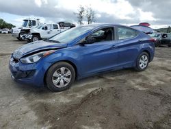 Carros salvage a la venta en subasta: 2016 Hyundai Elantra SE