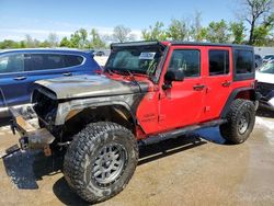 Salvage cars for sale at Bridgeton, MO auction: 2015 Jeep Wrangler Unlimited Sport