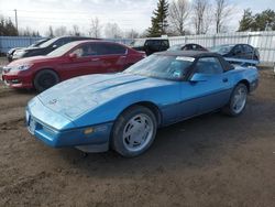 Salvage cars for sale at Bowmanville, ON auction: 1989 Chevrolet Corvette