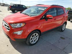 Salvage cars for sale at Grand Prairie, TX auction: 2020 Ford Ecosport SE