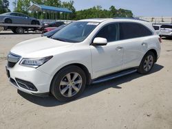 Salvage cars for sale from Copart Spartanburg, SC: 2016 Acura MDX Advance