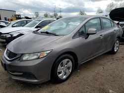 Vehiculos salvage en venta de Copart Elgin, IL: 2013 Honda Civic LX