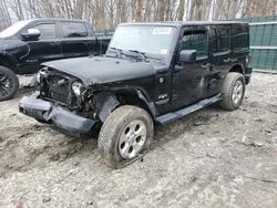 Salvage cars for sale at Candia, NH auction: 2016 Jeep Wrangler Unlimited Sahara