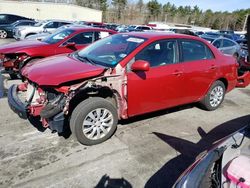 Salvage cars for sale from Copart Exeter, RI: 2012 Toyota Corolla Base