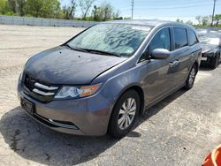 Salvage cars for sale at Bridgeton, MO auction: 2015 Honda Odyssey EXL