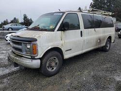 Salvage trucks for sale at Graham, WA auction: 2000 Chevrolet Express G3500