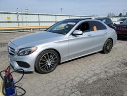 Salvage cars for sale at Dyer, IN auction: 2015 Mercedes-Benz C 300 4matic