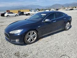 Salvage cars for sale at Mentone, CA auction: 2015 Tesla Model S 85