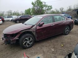 Honda salvage cars for sale: 2017 Honda Accord LX