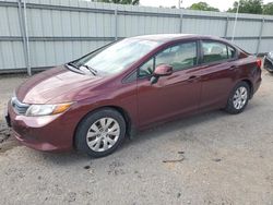 Salvage cars for sale from Copart Shreveport, LA: 2012 Honda Civic LX