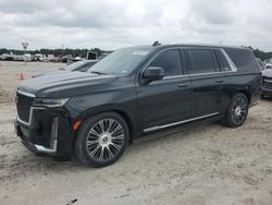 Salvage cars for sale at Houston, TX auction: 2021 Cadillac Escalade ESV Premium Luxury
