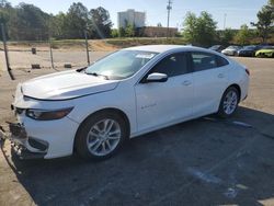 Chevrolet salvage cars for sale: 2017 Chevrolet Malibu LT