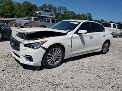 Salvage cars for sale at Houston, TX auction: 2020 Infiniti Q50 Pure