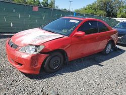 Salvage cars for sale from Copart Riverview, FL: 2004 Honda Civic EX