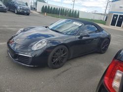 Salvage cars for sale at New Britain, CT auction: 2017 Porsche 911 Carrera