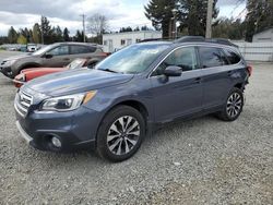 Salvage cars for sale at Graham, WA auction: 2017 Subaru Outback 2.5I Limited