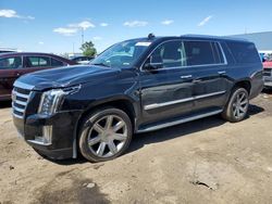 Salvage cars for sale at Woodhaven, MI auction: 2015 Cadillac Escalade ESV Luxury