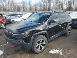 Salvage cars for sale from Copart Davison, MI: 2019 Jeep Cherokee Trailhawk
