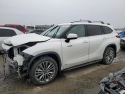 Salvage cars for sale from Copart Sacramento, CA: 2021 Toyota Highlander Hybrid Platinum