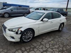 Salvage cars for sale at Woodhaven, MI auction: 2019 Infiniti Q50 Luxe