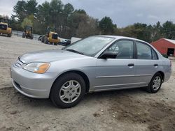 Salvage cars for sale from Copart Mendon, MA: 2001 Honda Civic LX