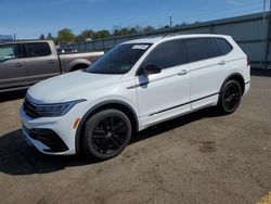 Salvage cars for sale at Pennsburg, PA auction: 2022 Volkswagen Tiguan SE R-LINE Black