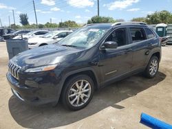 Jeep salvage cars for sale: 2017 Jeep Cherokee Limited