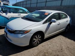 Honda Civic salvage cars for sale: 2012 Honda Civic LX