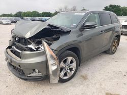 Salvage cars for sale from Copart San Antonio, TX: 2014 Toyota Highlander Limited