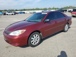 Salvage cars for sale at Fresno, CA auction: 2002 Toyota Camry LE