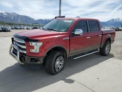 Salvage cars for sale from Copart Farr West, UT: 2015 Ford F150 Supercrew
