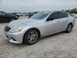 Salvage cars for sale from Copart Houston, TX: 2011 Infiniti G37 Base