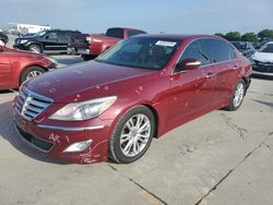 Salvage cars for sale at Grand Prairie, TX auction: 2013 Hyundai Genesis 3.8L