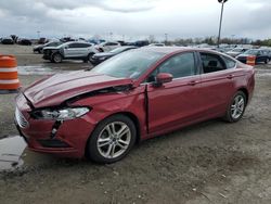 Salvage cars for sale at Indianapolis, IN auction: 2018 Ford Fusion SE