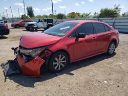 Salvage cars for sale from Copart Miami, FL: 2021 Toyota Corolla LE