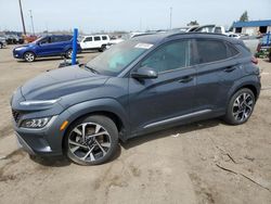 Salvage cars for sale at Woodhaven, MI auction: 2022 Hyundai Kona Limited