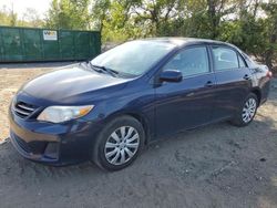 Salvage cars for sale at Baltimore, MD auction: 2013 Toyota Corolla Base